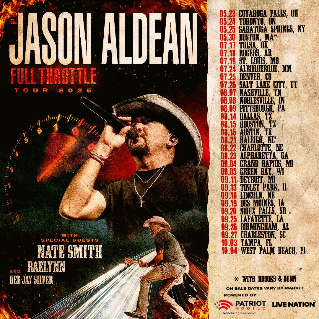 Jason Aldean 2026 live concert poster